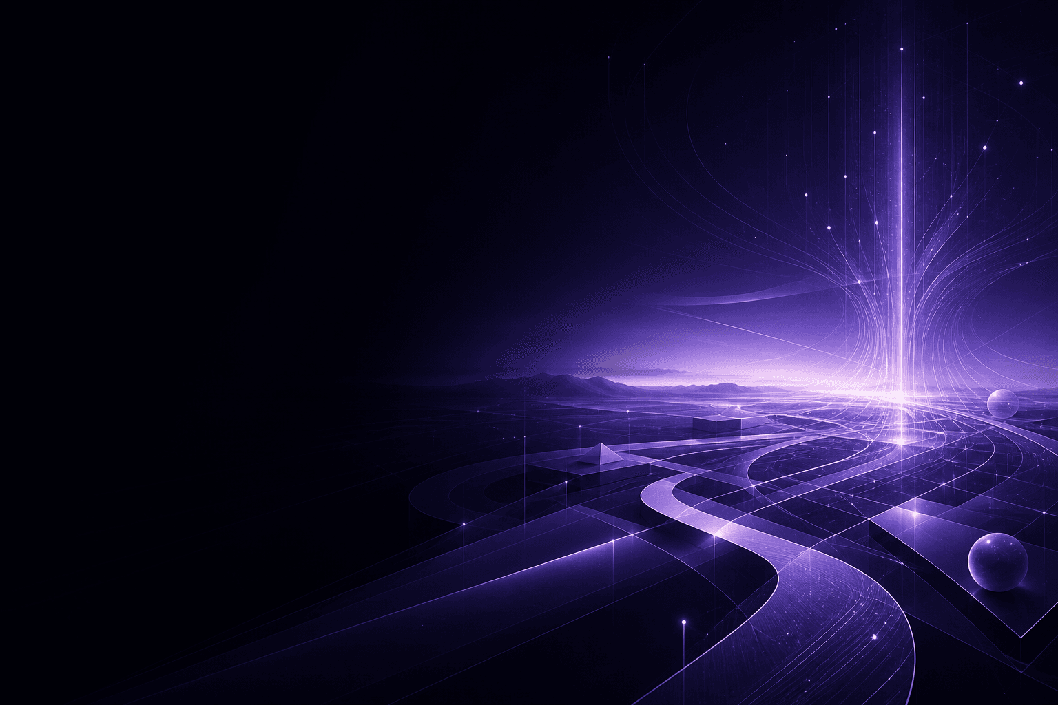 Abstract violet strategy landscape